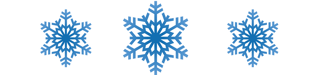 Image of three snow flake icons